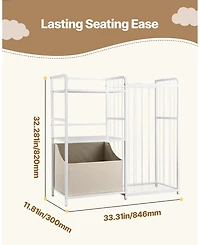 Gouun Kids Bookshelf and Toy Storage Organizer with Fabric Chest