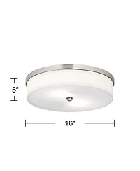 Possini Euro Design Possini Euro Martin and Brushed Nickel Flush Ceiling Light
