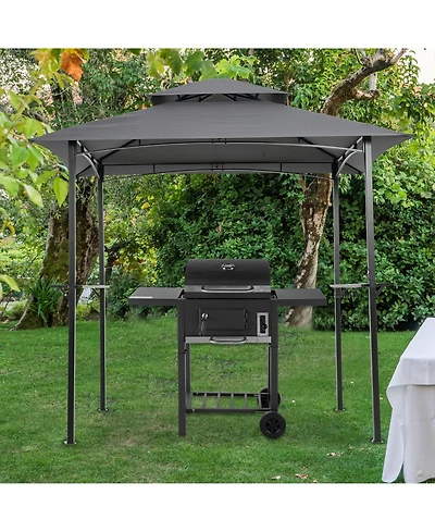 Clihome 8x5 Ft Bbq Gazebo Replacement Canopy - Double Layer Grill Top