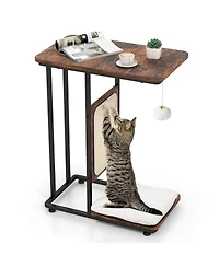 Cozito Cat Tree C-Shaped Side Table with Scratching Board