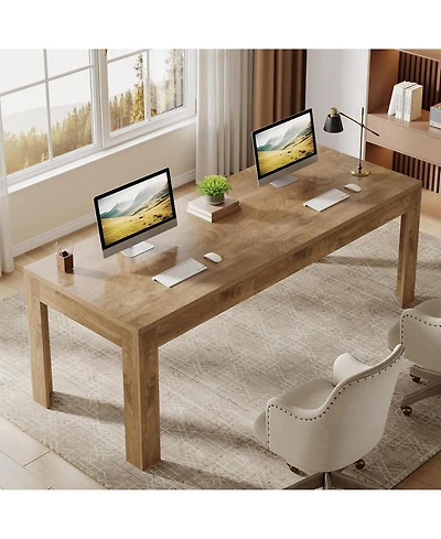 Tribesigns 2-Person Desk, 78.7-Inch Extra Long Computer Office Desk, Simple Large Study Writing Table Business Workstation