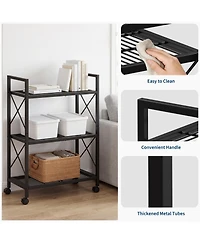 Homfan Slim Shoe Rack with Metal Frame and Fabric Shelves, Adjustable Shoe Storage Organizer for Entryway, Bedroom