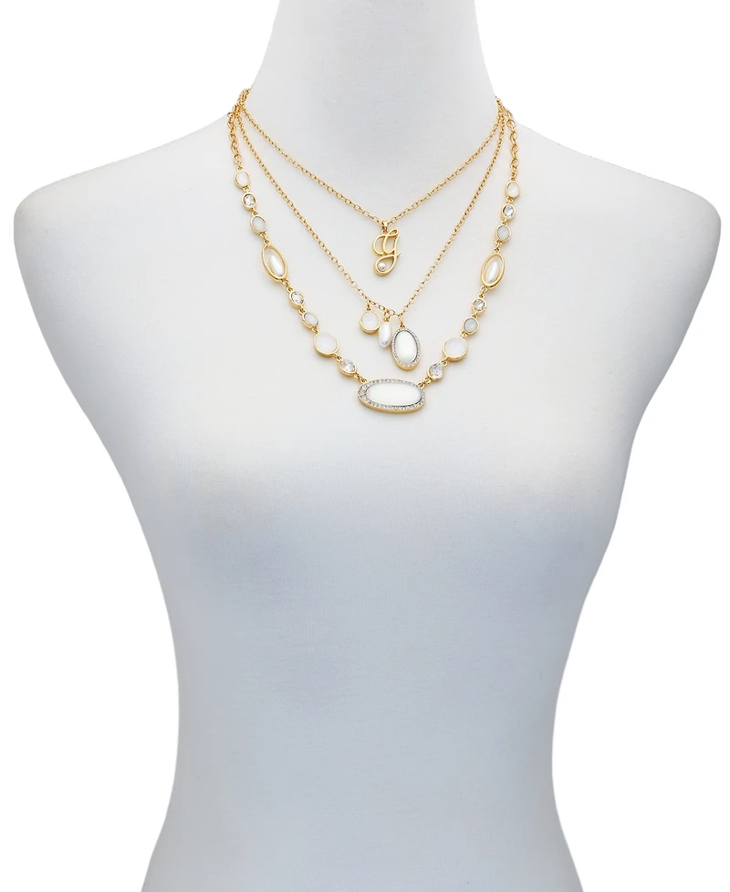 Guess 3-Pc. Gold-Tone Multi-Layer Necklace Set
