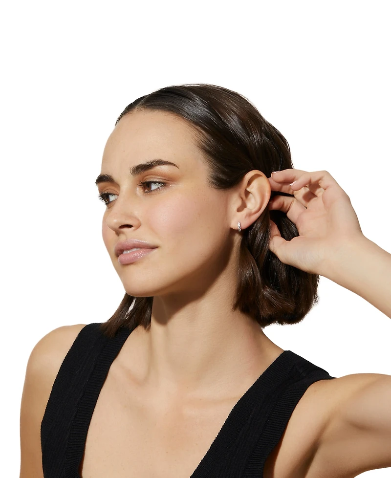 Ana Luisa Suzanne Silver Huggie Hoop Earrings