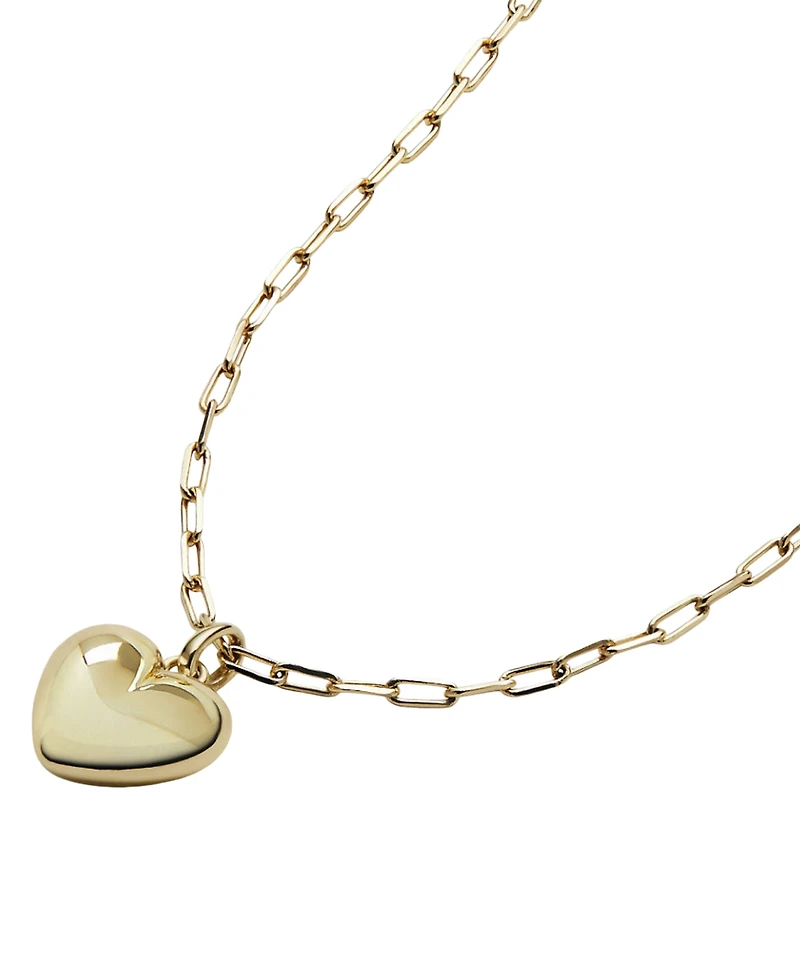 Ana Luisa Lev Puffed Gold-Plated Heart Necklace