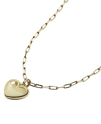 Ana Luisa Lev Puffed Gold-Plated Heart Necklace