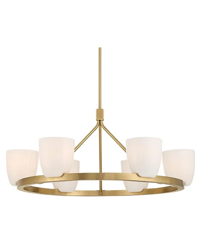 Possini Euro Design Possini Euro Yvette Wide Antique Brass 6-Light Chandelier
