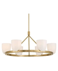 Possini Euro Design Possini Euro Yvette Wide Antique Brass 6-Light Chandelier