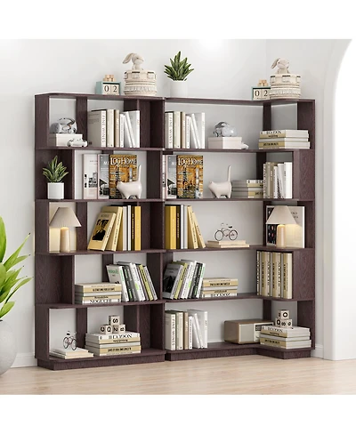 Streamdale Furniture 90cm Corner Bookshelf + 80cm Extendable Bookcase Set