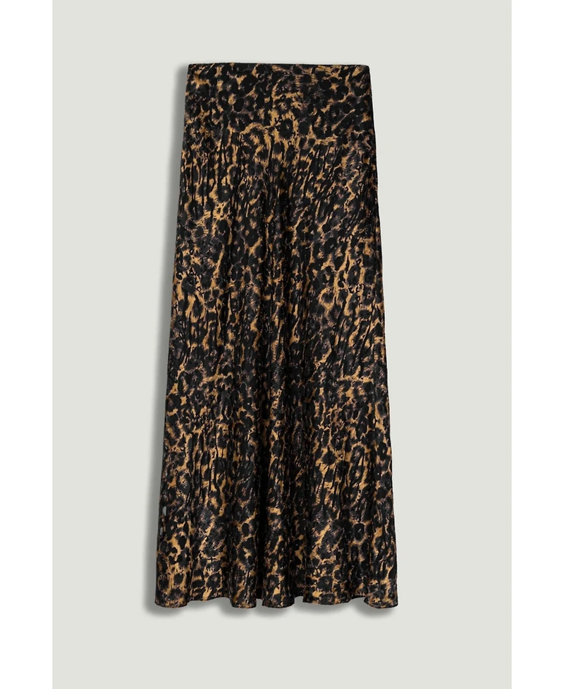 Nocturne Women's Printed Leopard Midi Skirt