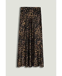 Nocturne Women's Printed Leopard Midi Skirt
