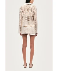 Nocturne Women's High-Waisted Lace Mini Skirt