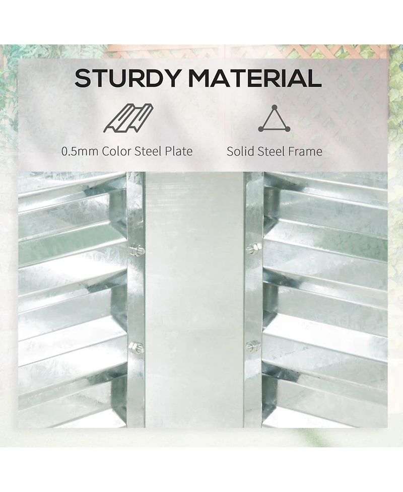 Outsunny Raised Garden Bed with Cover, Mini house,