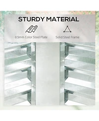 Outsunny Raised Garden Bed with Cover, Mini house,