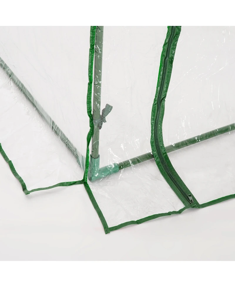 Outsunny Portable Mini house with 4 Zippe Doors, Pvc Cover,