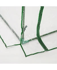 Outsunny Portable Mini house with 4 Zippe Doors, Pvc Cover,