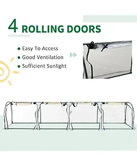 Outsunny Portable Tunneled house with Zippe Doors