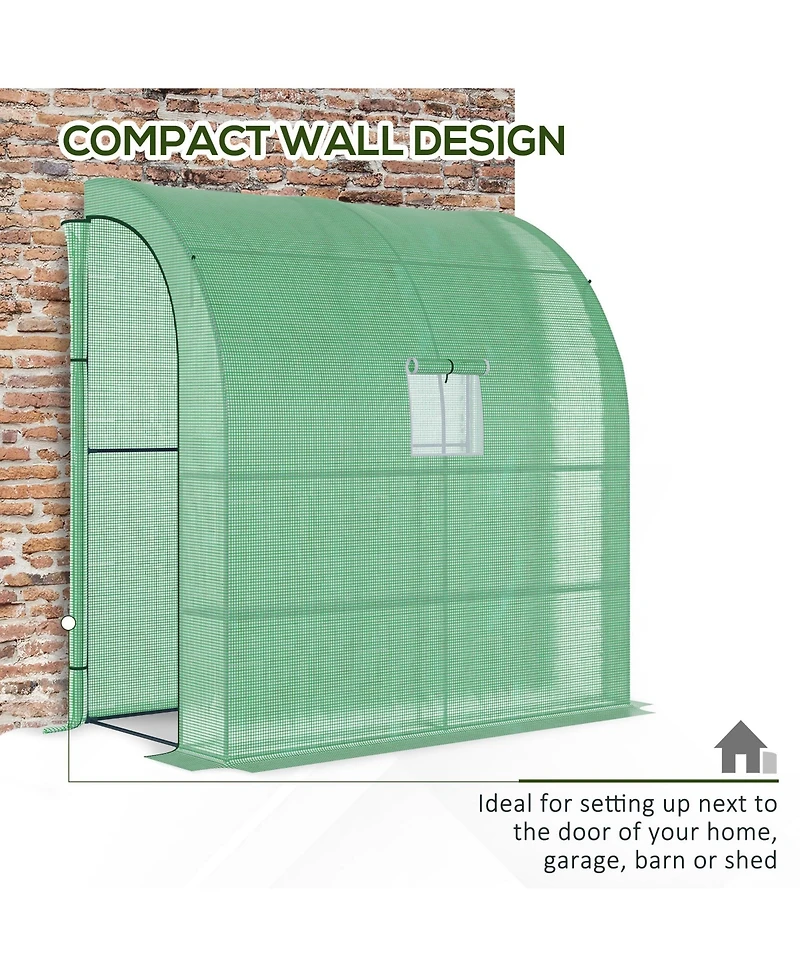 Outsunny 7' x 3' x 7' Plant Garden house with Window,