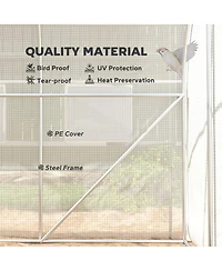 Outsunny 10' x 7' x 7' Outdoor Backyard Walk-in Tunnel Greenhouse
