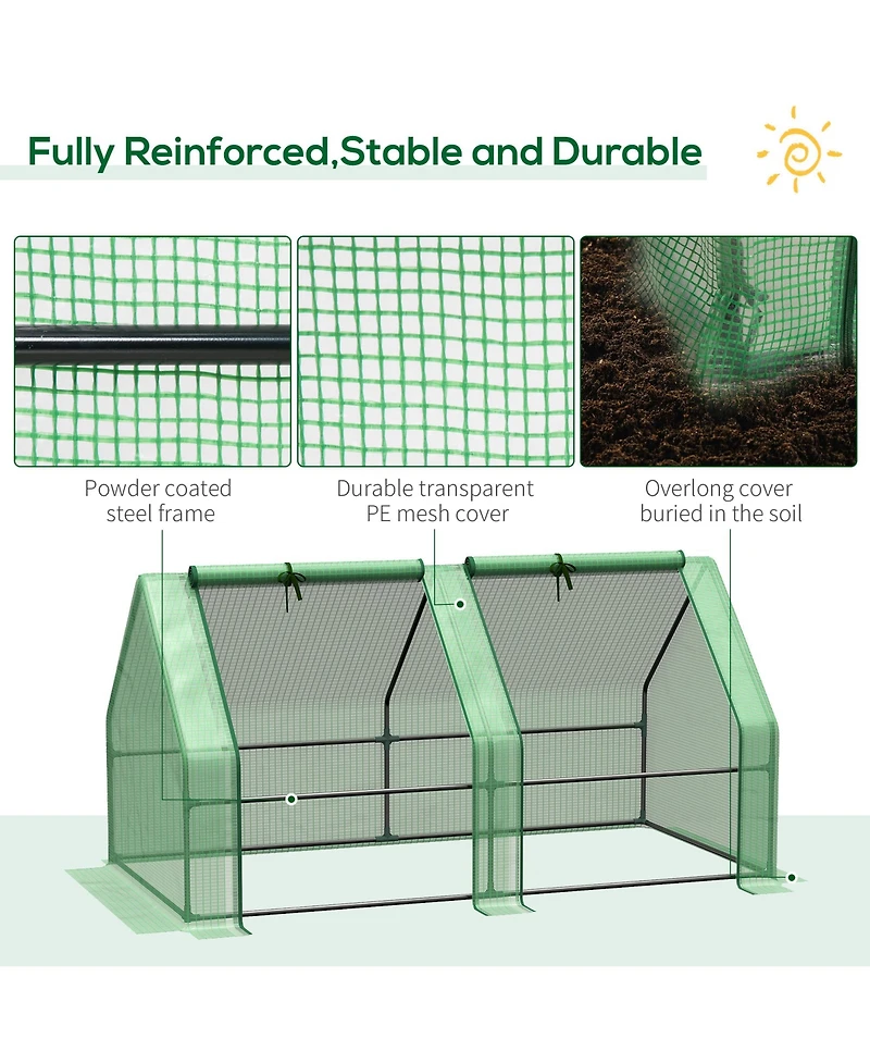 Outsunny 6' x 3' x 3' Portable Mini house with Windows