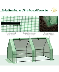 Outsunny 6' x 3' x 3' Portable Mini house with Windows