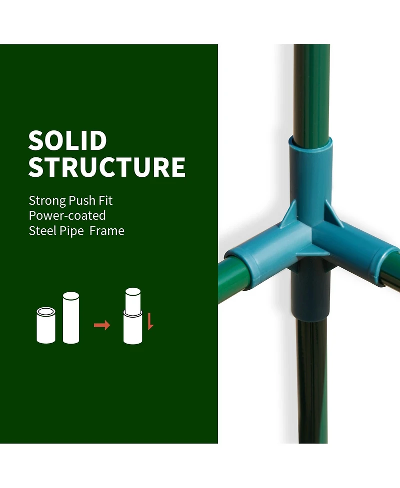 Outsunny 94.5" x 47.25" x 72.75" Walk-in Crop Cage w/ High-Quality Hdpe Cover