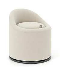 Gouun 360-Degree Swivel Barrel Chair with Hidden Storage Compartment