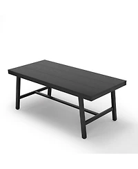 gaomon 6-8 Person Industrial Rectangular Wooden Dining Table