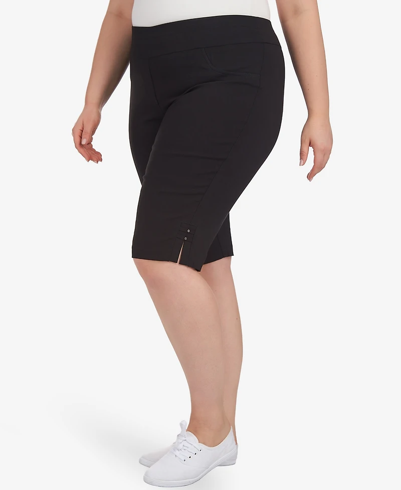 Hearts Of Palm Plus Solid Color Tech Stretch Skimmer Shorts