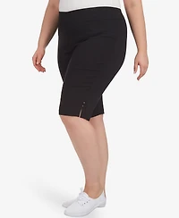 Hearts Of Palm Plus Solid Color Tech Stretch Skimmer Shorts
