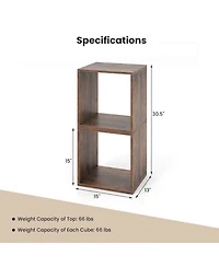 Slickblue Cube Storage Organizer Set of 2-White