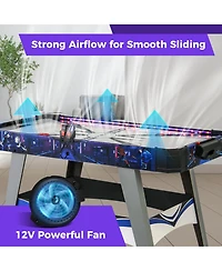Slickblue Air Powered Hockey Game Table with 2 Pushers and Pucks