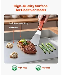 Ecooso 28.5 x 15.7 Inch Commercial Electric Griddle, 4400W Stainless Steel Countertop Flat Top Grill