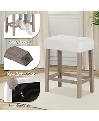 Gouun Upholstered Counter Height Bar Stools Set of 2.