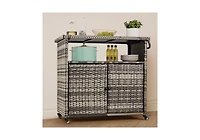 Aecojoy Outdoor Bar Cart with Wheels