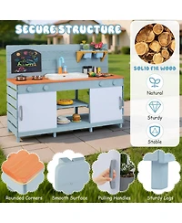 Slickblue Kids Kitchen Playset with Stove Pretend Play Toy for Boys Girls