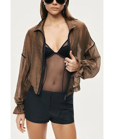 Nocturne Women's Sheer Zip-Front Jacket