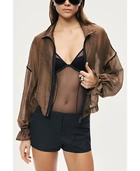 Nocturne Women's Sheer Zip-Front Jacket