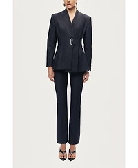 Nocturne Women's Sharply Tailored Belt Detailed Blazer