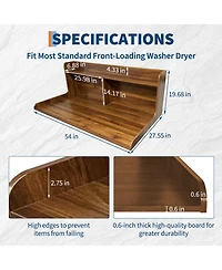 Homfan 2-Tier Washer and Dryer Countertop Organizer Shelf - Space-Saving Laundry Room Storage