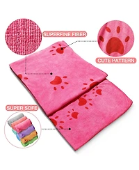 Aronkl Paws Pattern Microfiber Pet Towel, 55" x 28"