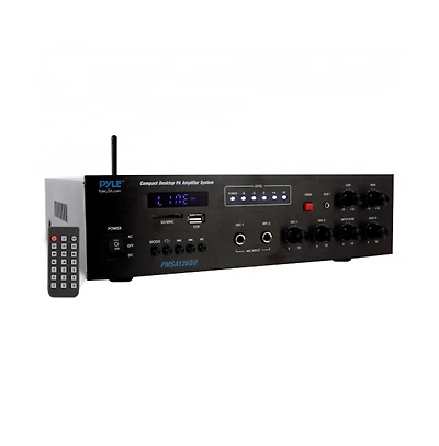Pyle 500W Bluetooth Pa Public Address Amplifier Receiver - Compact Desktop Audio System