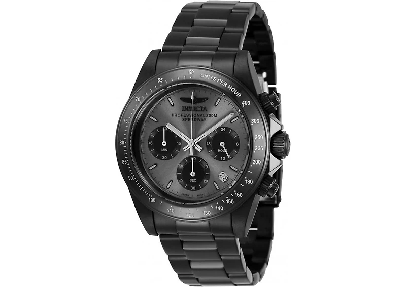 Invicta Men's 36741 Speedway Quartz Chronograph Black, Grey Dial Watch