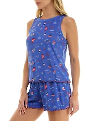 Roudelain Women's Crewneck Top and Pull-On Shorts, 2Pc Set