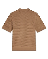 Scotch & Soda Men's Regular-Fit Pointelle Knitted Polo Shirt