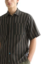 Scotch & Soda Men's Striped Short-Sleeve Cotton Shirt