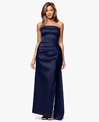 Xscape Women's Strapless Ruffle Long Dress