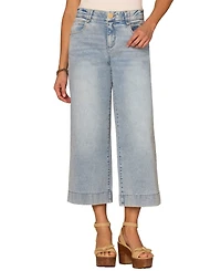 Democracy Petite High Rise Wide-Leg Crop Jeans