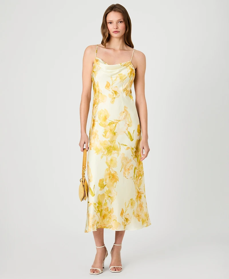 French Connection Women's Printed Cowl Neck Dress