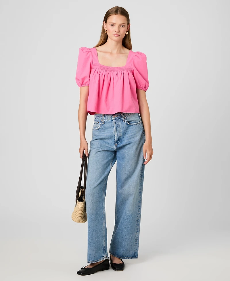 French Connection Women's Short-Sleeve Square Neck Top